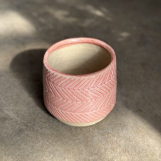 Maceta de Ceramica - Zigzag Rosa